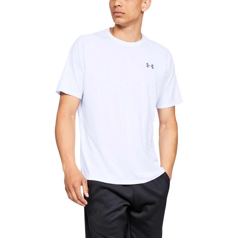 Under Armour Men's Tech 2.0 Short-Sleeve T-Shirt , White (100)/Overcast Gray, 4X-Large