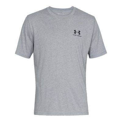 Under Armour Men's Sportstyle Left Chest Short-Sleeve T-Shirt , Steel Light Heather (036)/Black , X-Large