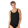 InstantFigure Womens Compression Shapewear Tummy Control Tankini Top Swimsuit - Black - 6 view 3