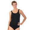 InstantFigure Womens Compression Shapewear Tummy Control Tankini Top Swimsuit - Black - 6 view 4