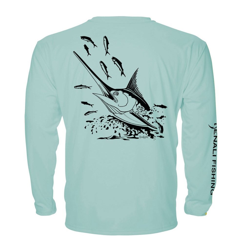 Denali Performance Fishing Mens Teaser UPF 50+ ProtectUV Mega Solar - Marlin (Sea Frost, Small)
