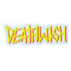 Deathwish Skateboard Sticker Graffiti Logo Yellow/Pink 6.5"x2.5" view 1