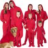 Footed Pajamas - Family Matching Chilli Red Hoodie One Pieces for Boys, Girls, Men, Women and Pets - Infant - XLarge (Fits 12-18mos.) view 1