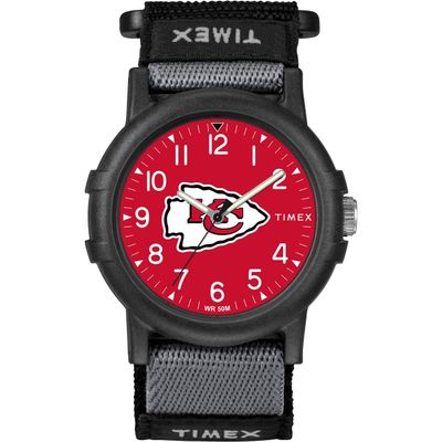 Timex NFL Recruit 38mm Watch  Kansas City Chiefs with Black Fabric Strap