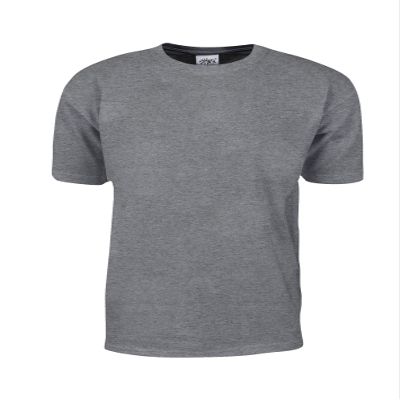 Shaka Wear Men's T Shirt Max Heavyweight Cotton Short Sleeve Crew Neck Plain Tee Top Tshirts Regular Big Tall Size MHS05 H.Grey 1X-T