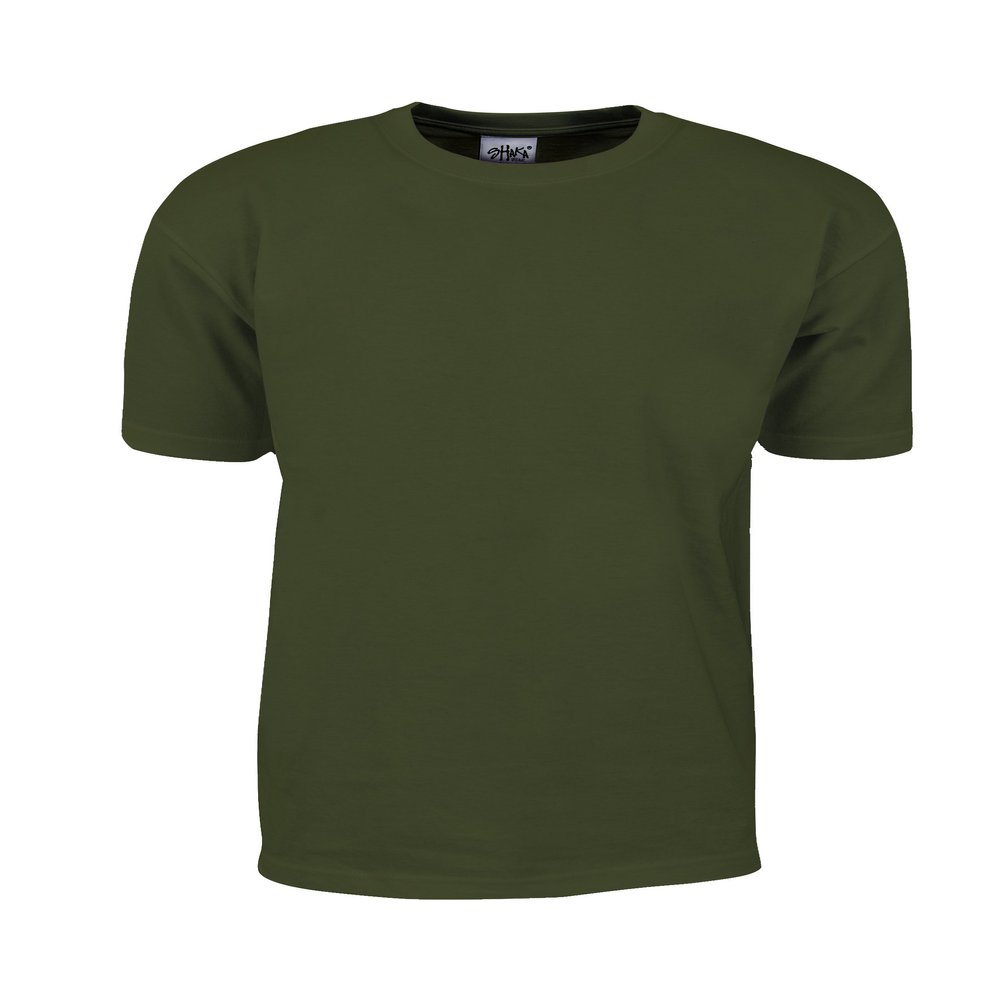 Shaka Wear Men's T Shirt Max Heavyweight Cotton Short Sleeve Crew Neck Plain Tee Top Tshirts Regular Big Tall Size MHS56 Olive M