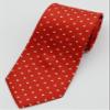 Best Collection New Classic Polka Dot Jacquard Woven Silk Men's Tie Necktie (Red) view 3