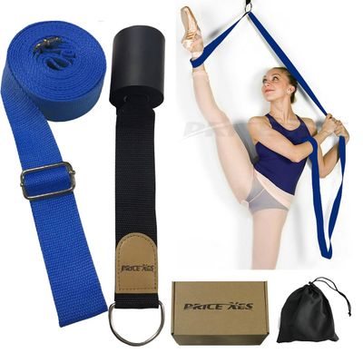 Adjustable Leg Stretcher Lengthen Ballet Stretch Band - Easy Install on Door Flexibility Stretching Leg Strap Great Cheer Dance Gymnastics Trainer stretching equipment taekwondo Training (blue)