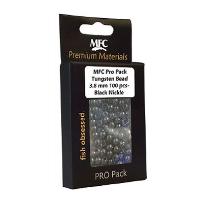 Montana Fly Company (MFC) Pro Pack Tungsten Bead 3.8mm 100 pcs - Black Nickle