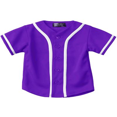 Hat and Beyond Kids Baseball Button Down Jersey (8T, 05up01_Purple/White)