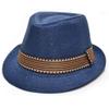 Hooyi Unisex Baby Jazz Cap Kid Rolled Brim Trilby Fedora Hats (Blue) view 1