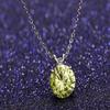 1pc Adabele Real Sterling Silver August Birthstone Necklace 16 inch 6mm Green Peridot Round Cut Solitaire Cubic Zirconia CZ Stone Pendant Anniversary Birthday Women Gift NK16-A8 view 2