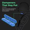ADV Tennis Dampener with Custom Feel, Racket Shock Absorber to Reduce Vibration and Stay on The Racket, Engineered Poly-Silicone Tennis Racket Dampener, Blue, Variety 3-Pack view 3
