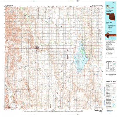 YellowMaps Alva OK topo map, 1:100000 Scale, 30 X 60 Minute, Historical, 1990, Updated 1990, 25 x 42.2 in - Tyvek