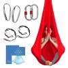 Aerial Silk Yoga Hammock & Swing for Home, Inversion Exercises, Starter Kit for All Levels - Durable with Extension Straps, Carabiners, and Pose Guide view 1