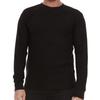 JMR Mens Thermal Shirt Long Sleeve - Heavyweight 100% Cotton Waffle Weave Top, Warm Breathable Base Layer or Standalone Cold Weather Essential (Black) view 1