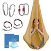 Aerial Silk Yoga Hammock & Swing for Home, Inversion Exercises, Starter Kit for All Levels - Durable with Extension Straps, Carabiners, and Pose Guide view 1
