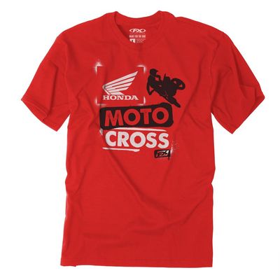 Factory Effex 21-83332 Unisex-Child Honda Paint Youth T-Shirt (Red, Medium), 1 Pack