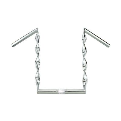 Fenix Lowrider Flat Twisted Bike Handle Bars,25.4mm, Various Sizes and Colros (Chrome, 15")