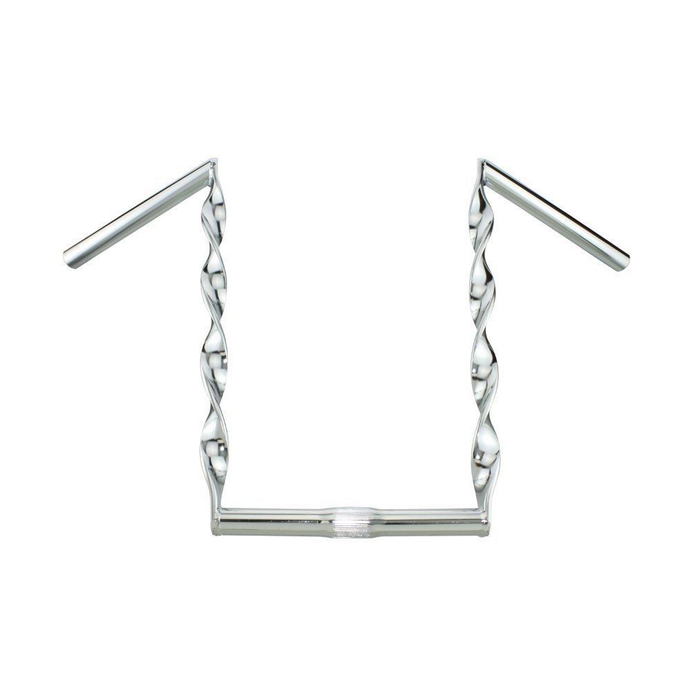 Fenix Lowrider Flat Twisted Bike Handle Bars,25.4mm, Various Sizes and Colros (Chrome, 15")
