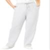 Woman Within Plus Size Tall Better-Fleece Pull-On Drawstring Sweatpants - 3X, Heather Grey view 1