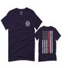 0058. American Flag Thin Red Line Firefighter Support Seal for Men T Shirt (Navy Blue, 2X-Large)