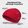 Original Beanie Cap - Soft Knit Beanie Hat - Warm and Durable (Red) view 4