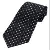 Best Collection New Classic Polka Dot Jacquard Woven Silk Men's Tie Necktie (Black) view 1