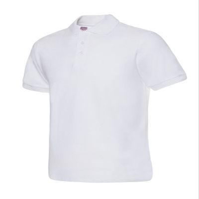 Jueshanzj Mens Polo Shirt Short Sleeve Cotton Basic Tee Pure Color Tops White Small