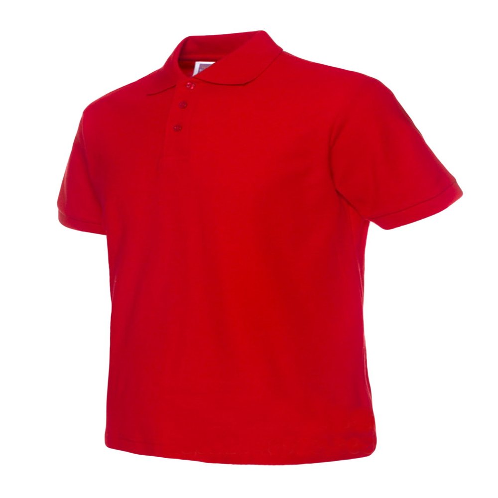 Jueshanzj Mens Polo Shirt Short Sleeve Cotton Basic Tee Pure Color Tops Red Large