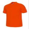 Jueshanzj Mens Polo Shirt Short Sleeve Cotton Basic Tee Pure Color Tops Orange XX-Large view 1