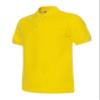 Jueshanzj Mens Polo Shirt Short Sleeve Cotton Basic Tee Pure Color Tops Yellow Large view 1
