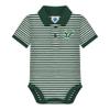 Creative Knitwear College Baby Striped Polo Bodysuit - South Florida Bulls Logo, Hunter/White, for Boys & Girls, 12 Months view 1