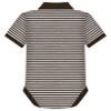 Creative Knitwear College Baby Striped Polo Bodysuit - Wyoming Cowboys Logo, Brown/White, for Boys & Girls, 12 Months view 2