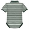 Creative Knitwear College Baby Striped Polo Bodysuit - South Florida Bulls Logo, Hunter/White, for Boys & Girls, 0-3 Months view 2