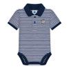 Creative Knitwear College Baby Striped Polo Bodysuit - Georgetown Old Jack Logo, Navy/White, for Boys & Girls, 0-3 Months view 1