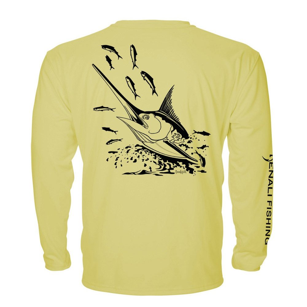 Denali Performance Fishing Mens Teaser UPF 50+ ProtectUV Mega Solar - Marlin (Fighting Lady Yellow, Extra Large)