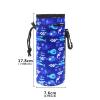 Orchidtent Water Bottle Sleeve, Protable Neoprene Insulated Water Bottle Cooler Cooler Carrier Cover Sleeve Tote Bag Pouch Holder Strap for Kid Children Women Men Biker (Blue Shark) view 2