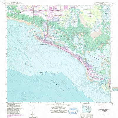 YellowMaps Fort Myers Beach FL topo map, 1:24000 Scale, 7.5 X 7.5 Minute, Historical, 1958, Updated 1991, 27.8 x 23.4 in - Tyvek