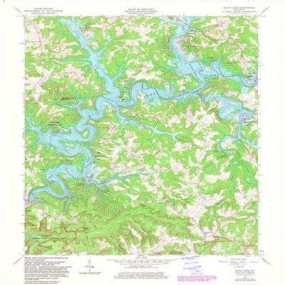 YellowMaps Nolin Lake KY topo map, 1:24000 Scale, 7.5 X 7.5 Minute, Historical, 1966, Updated 1982, 27.4 x 22.5 in - Tyvek