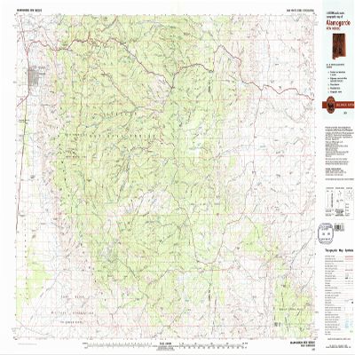 YellowMaps Alamogordo NM topo map, 1:100000 Scale, 30 X 60 Minute, Historical, 1979, Updated 1979, 24.1 x 44 in - Tyvek