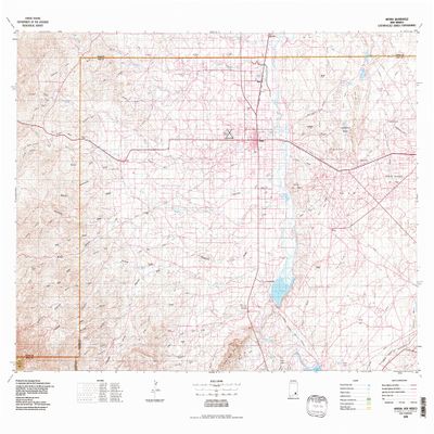 YellowMaps Artesia NM topo map, 1:100000 Scale, 30 X 60 Minute, Historical, 1978, Updated 1979, 28.1 x 40.1 in - Tyvek