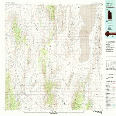 YellowMaps Wah Wah MTS North UT topo map, 1:100000 Scale, 30 X 60 Minute, Historical, 1980, Updated 1985, 24.1 x 41.2 in - Tyvek