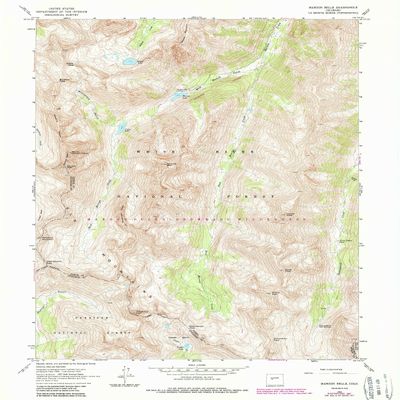 Maroon Bells CO topo map, 1:24000 Scale, 7.5 X 7.5 Minute, Historical, 1960, Updated 1988, 26.8 x 22 in - Tyvek