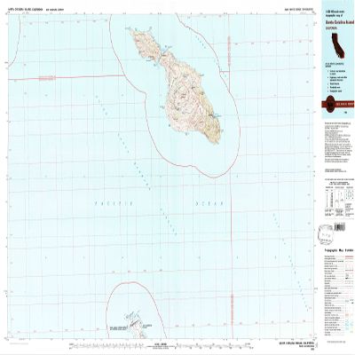 YellowMaps Santa Catalina Island CA topo map, 1:100000 Scale, 30 X 60 Minute, Historical, 1981, Updated 1981, 23.9 x 42.6 in - Tyvek