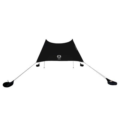 Neso Grande Portable Beach Tent Sun Shelter - Lightweight Beach Shade Canopy - Easy Setup for Family Outings - Patented Reinforced Corners - UPF 50+ Sun Protection - 7ft Tall, 9 x 9ft - Black