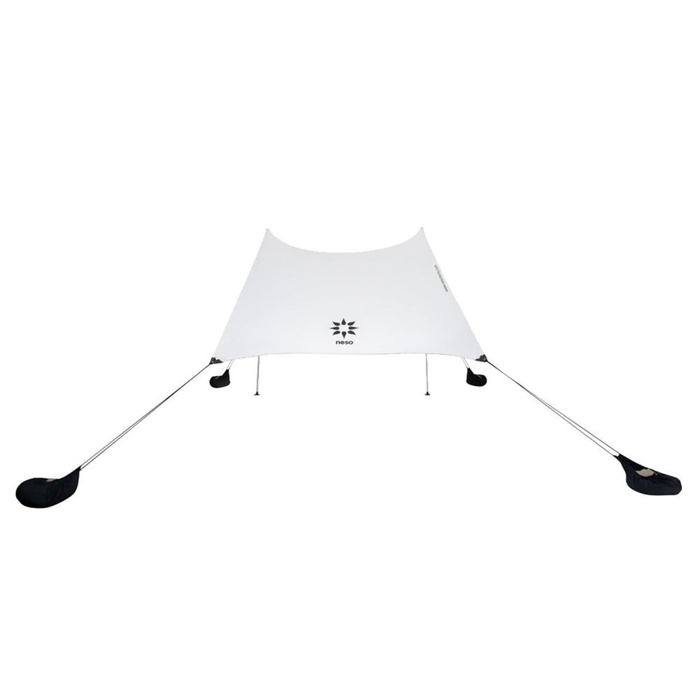 Neso Grande Portable Beach Tent Sun Shelter - Lightweight Beach Shade Canopy - Easy Setup for Family Outings - Patented Reinforced Corners - UPF 50+ Sun Protection - 7ft Tall, 9 x 9ft - White