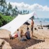 Neso Grande Portable Beach Tent Sun Shelter - Lightweight Beach Shade Canopy - Easy Setup for Family Outings - Patented Reinforced Corners - UPF 50+ Sun Protection - 7ft Tall, 9 x 9ft - White view 2