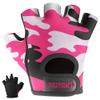 Contraband Pink Label 5217 Women's Design Series Camo Print Lifting and Rowing Gloves (Pair) - Lightweight Vegan Medium Padded Microfiber Amara Leather w/Griplock Silicone (Pink, X-Small) view 1