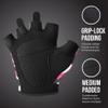 Contraband Pink Label 5217 Women's Design Series Camo Print Lifting and Rowing Gloves (Pair) - Lightweight Vegan Medium Padded Microfiber Amara Leather w/Griplock Silicone (Pink, X-Small) view 3